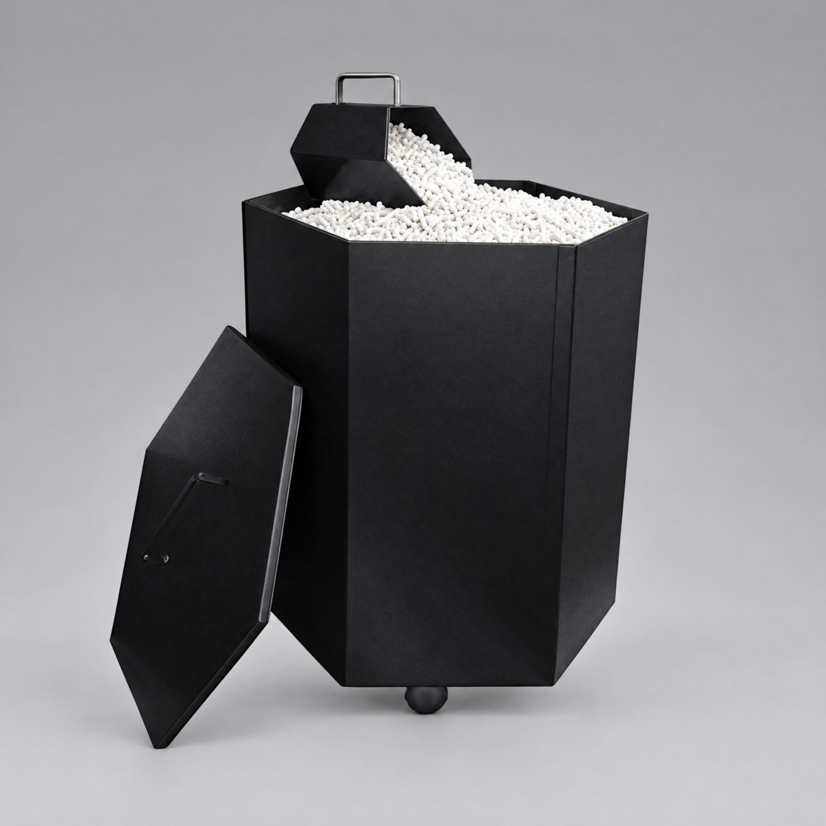 Rangement à pellets, granulés et bûches